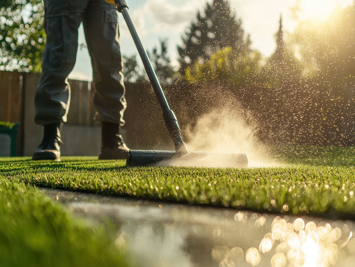 Artificial turf cleaning and maintenance service in Austin, TX