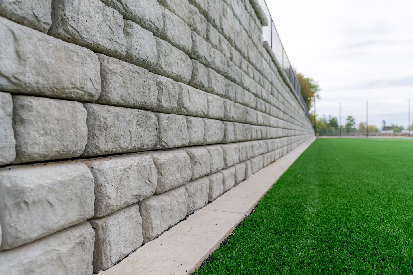 Retaining wall installation in the Hill Country near Austin, TX